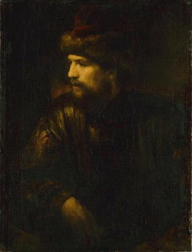 Willem Drost Portrait of a man in a red kolpak.